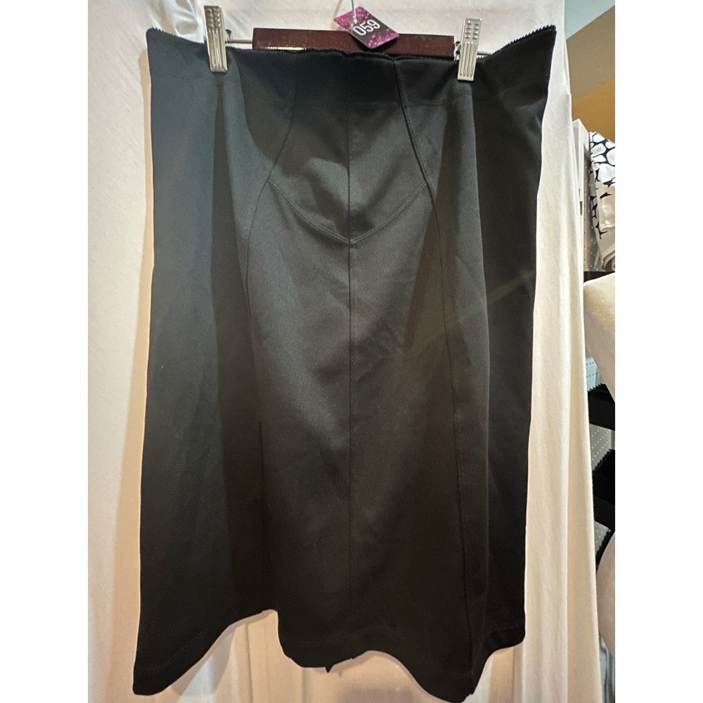 Daisy Fuentes Black Career‎ Pencil Skirt Business Casual Work Office Sz L